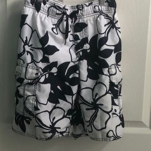 Black and white swimsuit